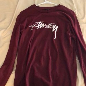Stussy Maroon Long Sleeve